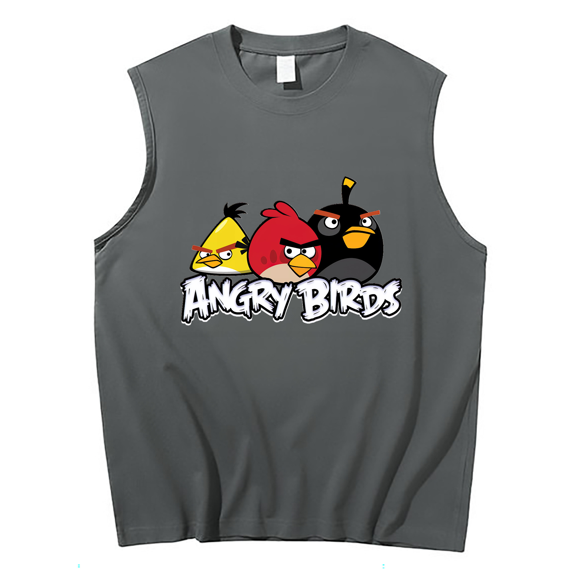 （画像用） Angry Birds アングリーバード コットン100％タンクトップ（フロントプリント）
